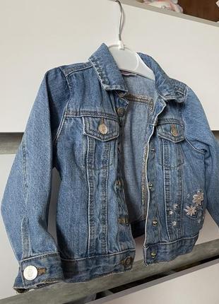 Джинсовка джинсова куртка 6-9 місяців4 фото