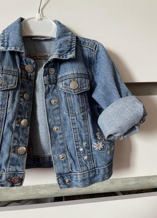 Джинсовка джинсова куртка 6-9 місяців1 фото