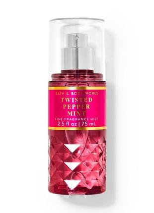 Мист для тела bath and body works twisted peppermint, 75 мл