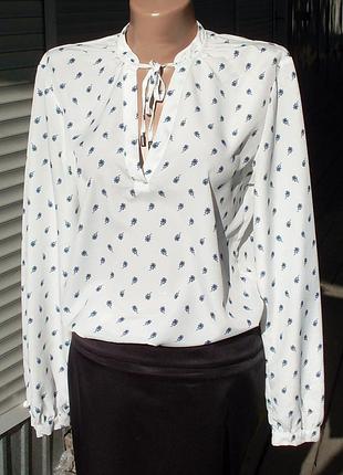 Жіноча блузка біла ошатна офісна святкова