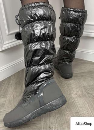 Жіночі зимові чоботи дутики2 фото