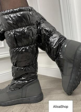 Жіночі зимові чоботи дутики3 фото