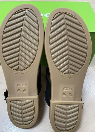 Крокс сандалі жіночі тулум чорні crocs tulum strappy black / mushroom9 фото