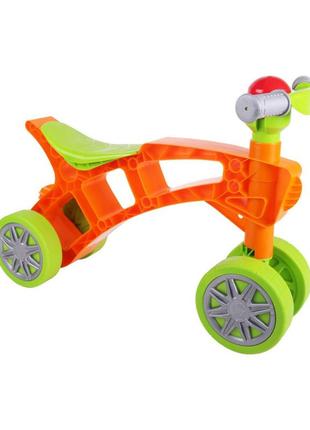 Дитячий беговел каталка "ролоцикл" технок 3824txk  (помаранчевий)