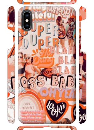 Чохол «peach colour» для iphone xs max силіконовий