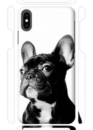 Чохол «французький бульдог» для iphone xs max силіконовий
