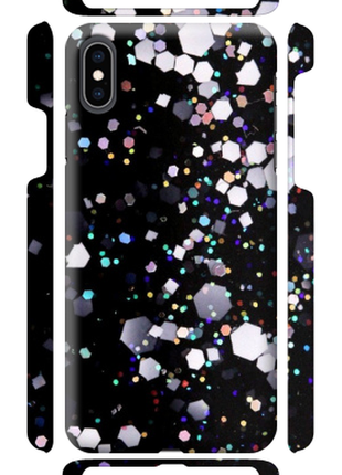 Чохол «блискітки» для iphone xs max силіконовий