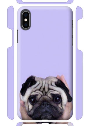 Чохол « pug» для iphone xs max силіконовий