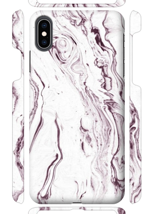 Чохол «білий мармур» для iphone xs max силіконовий