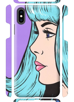 Чохол «a girl with blue hair» для iphone xs max силіконовий