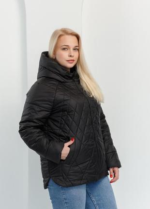 Весенняя куртка черного цвета женская