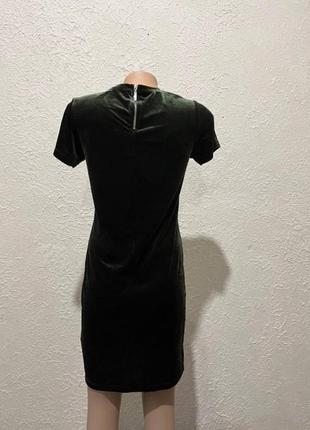 Изумрудное платье бархатное / темно-зеленое платье / бархатное платье женская3 фото
