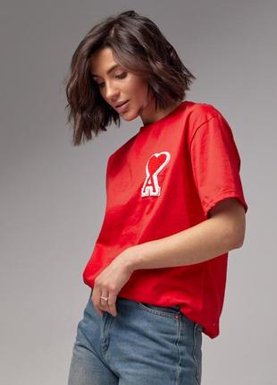 Трикотажная футболка с нашивкой ami5 фото