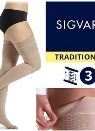 Компресійні панчохи sigvaris traditional, кл.3( 33-46 мм рт.ст.), р.large short