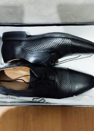 Шикарного изысканного стиля кожаные туфли успешного немецкого бренда gordon &amp; bros.3 фото