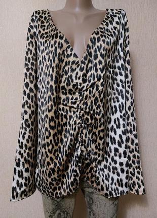Новая леопардовая женская кофта, блузка h&m
