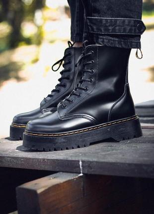 Термо ботинки dr. martens jadon на платформе черный цвет (36-40)💜1 фото