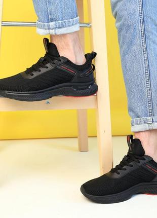 Чоловічі текстильні кросівки baas чорні2 фото
