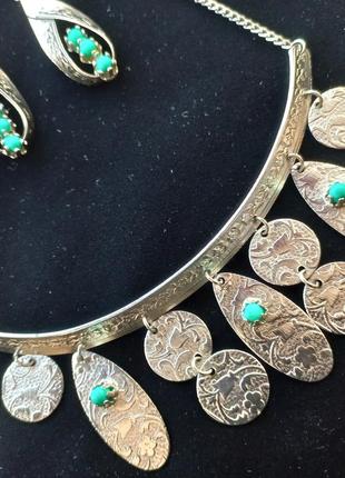 Колье, набор, комплект, серьги 6