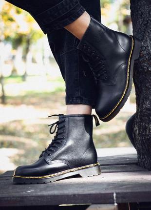 Ботинки dr. martens 1460 black термо черный цвет (36-40)💜4 фото