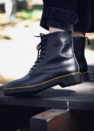 Ботинки dr. martens 1460 black термо черный цвет (36-40)💜7 фото