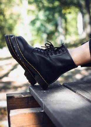 Ботинки dr. martens 1460 black термо черный цвет (36-40)💜6 фото