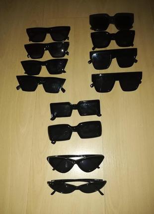 Стильні актуальні моделі окулярів чорні, все по 200