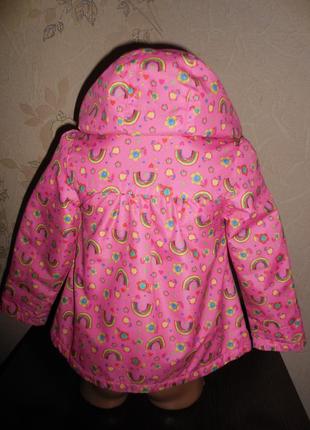 Куртка- ветровочка tu на флисе, в рукавах полиестер, 2-3 года (92-98 см)3 фото