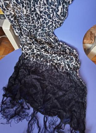 Новый шарф accessorize вискозный шарф леопард принт леопардовый обмре3 фото
