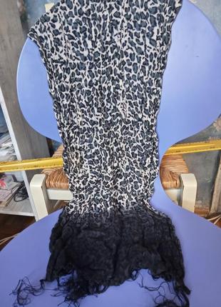 Новый шарф accessorize вискозный шарф леопард принт леопардовый обмре1 фото