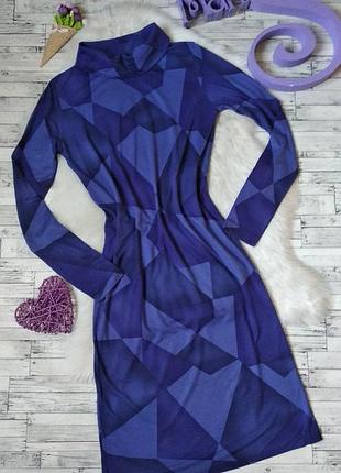 Платье женское ромбы с длинным рукавом