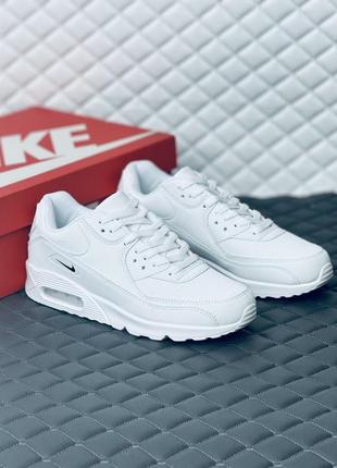 Кроссовки мужские nike air max 90 all white кроссовки найк 906 фото