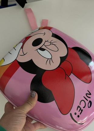 Розовый рюкзак микки mickey disney с твердым корпусом , ортопедический 3d с героями  для девочки3 фото