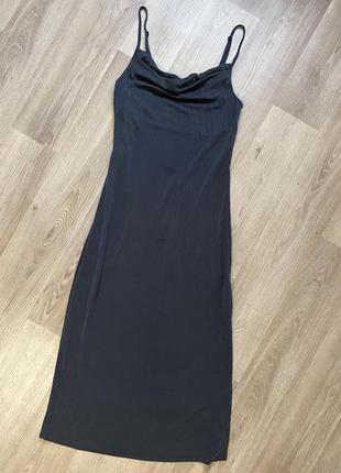 Платье миди с модальным принтом цвет темно серый reserved5 фото