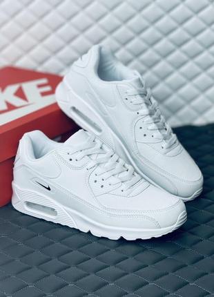 Кроссовки женские nike air max 90 all white кроссовки найк 90 белые7 фото