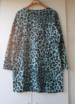 Яркая туника-рубашка с леопардовым принтом8 фото
