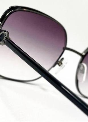 Корректирующие очки для зрения женские квадраты с градиентной тонировкой в металлической оправе дужки на флекс3 фото