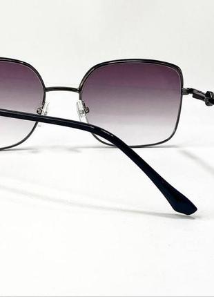 Корректирующие очки для зрения женские квадраты с градиентной тонировкой в металлической оправе дужки на флекс5 фото