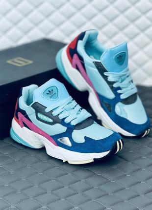 Жіночі весняні кросівки adidas falcone blue кросівки адідас фалкон5 фото