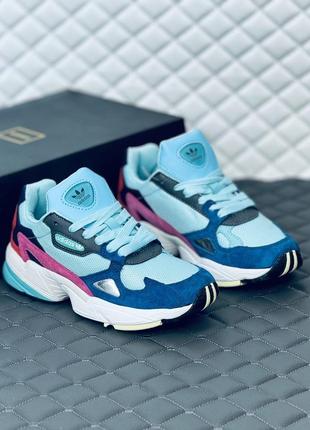 Жіночі весняні кросівки adidas falcone blue кросівки адідас фалкон8 фото