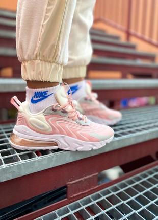 Женские кроссовки nike air max 270 react end “barely rose”2 фото