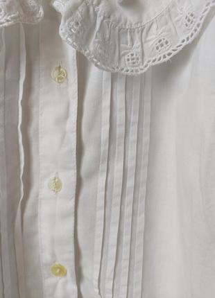 Праздничная блуза с воротником для девочки3 фото