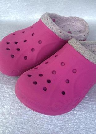 Утеплені шльопанці crocs 12с13 (20 см)