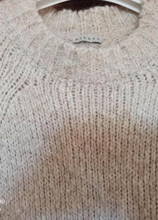 Blukey шикарний светр джемпер об'ємної в'язки 48-54, оверсайз *** пог 58 см4 фото