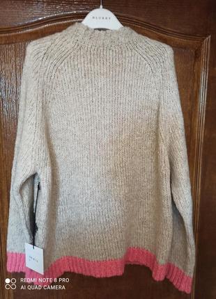 Шикарный свитер джемпер объёмной вязки р. 48-54, оверсайз*** пог 58 см8 фото
