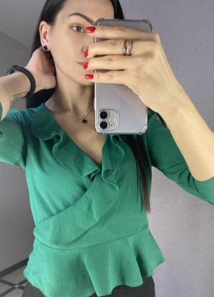Зелена блуза2 фото