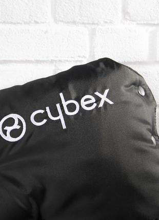 Муфта зимняя для рук на коляске с вышивкой cybex на флисе