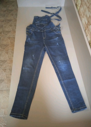 Комбінезон джинсовий, жіночий2 фото