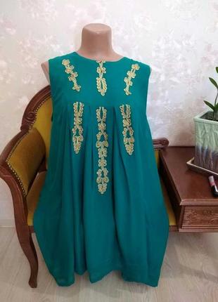 Красивое шифоновое зеленое легкое платье. atmosphere

.свободный крой.