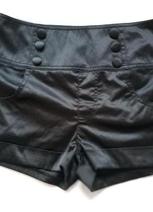 Only черные шорты шорти шортики атласные онли фирменные жіночі атласні фірмові брендові чорні
